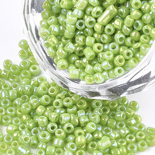PandaHall Opaque Glass Seed Beads, Rainbow Plated, Round, Lime Green, 2mm, Hole: 1mm, about 30000pcs/bag Glass Green
PandaHall Opaque Glass Seed Beads, Rainbow Plated, Round, Lime Green, 2mm, Hole: 1mm, about 30000pcs/bag Glass Green