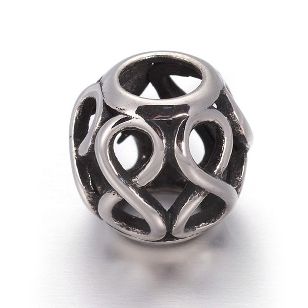 PandaHall Hollow Retro 316 Surgical Stainless Steel European Style Beads, Large Hole Beads, Hollow, Round with Infinity, Antique Silver...
PandaHall Hollow Retro 316 Surgical Stainless Steel European Style Beads, Large Hole Beads, Hollow, Round with Infinity, Antique Silver...