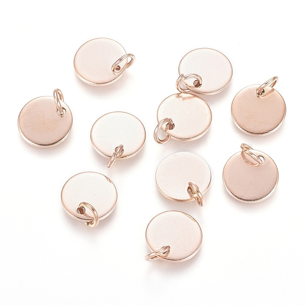 PandaHall Ion Plating(IP) 304 Stainless Steel Charms, Stamping Blank Tag, with Jump Rings, Flat Round, Rose Gold, 10x1mm, Hole: 3.5mm 304...
PandaHall Ion Plating(IP) 304 Stainless Steel Charms, Stamping Blank Tag, with Jump Rings, Flat Round, Rose Gold, 10x1mm, Hole: 3.5mm 304...