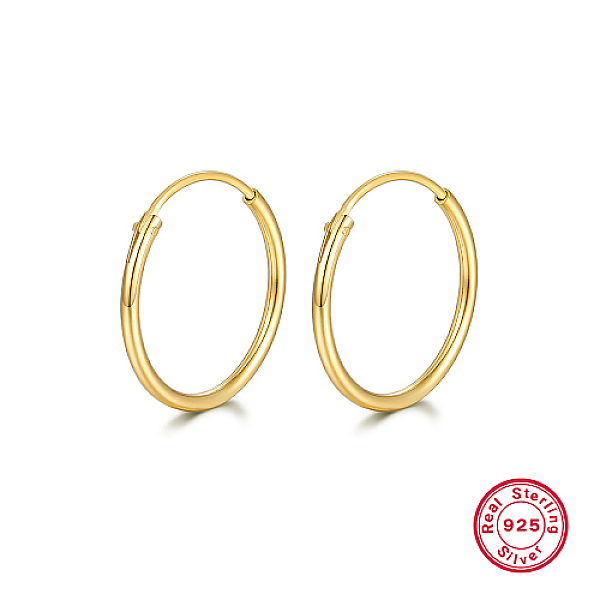PandaHall 925 Sterling Silver Huggie Hoop Earrings, Real 18K Gold Plated, 26mm Sterling Silver Ring
PandaHall 925 Sterling Silver Huggie Hoop Earrings, Real 18K Gold Plated, 26mm Sterling Silver Ring