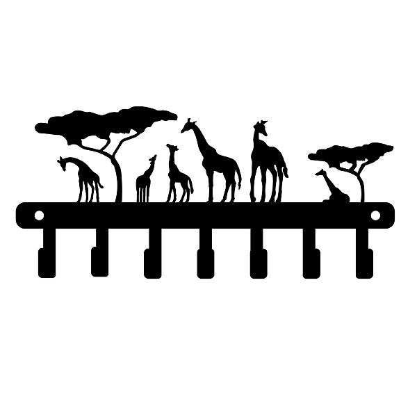 PandaHall Iron Wall Mounted Hook Hangers, Decorative Organizer Rack with 7 Hooks, for Bag Clothes Key Scarf Hanging Holder, Giraffe Pattern..., Black
PandaHall Iron Wall Mounted Hook Hangers, Decorative Organizer Rack with 7 Hooks, for Bag Clothes Key Scarf Hanging Holder, Giraffe Pattern..., Black