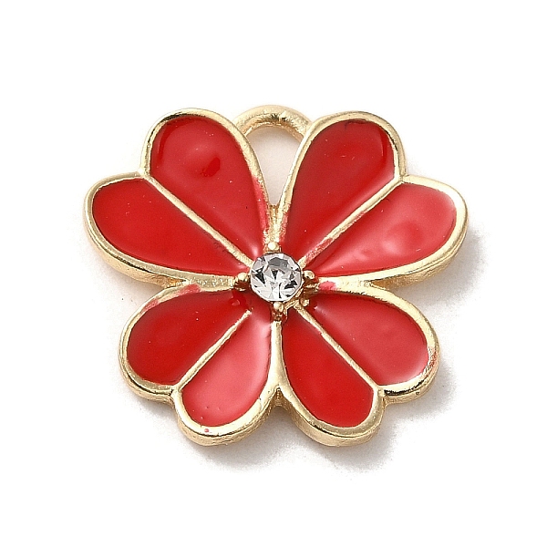 PandaHall Flower Alloy Enamel Pendants, with Rhinestone, Light Gold, Red, 19x19.5x3mm, Hole: 4x2.5mm Alloy Rhinestone+Enamel Flower Red
PandaHall Flower Alloy Enamel Pendants, with Rhinestone, Light Gold, Red, 19x19.5x3mm, Hole: 4x2.5mm Alloy Rhinestone+Enamel Flower Red