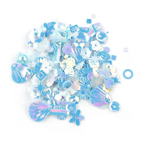 PandaHall Plastic Paillette Beads, Sequin Beads, Mixed Shapes, Blue, 4~19x4~13x0.1mm, Hole: 1~3.9mm Plastic Mixed Shapes Blue
PandaHall Plastic Paillette Beads, Sequin Beads, Mixed Shapes, Blue, 4~19x4~13x0.1mm, Hole: 1~3.9mm Plastic Mixed Shapes Blue