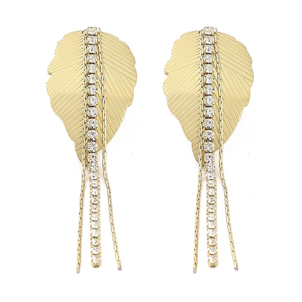 PandaHall Leaf 304 Stainless Steel Dangle Earrings, Rhinestone Stud Earrings for Women, Real 18K Gold Plated, 61x18.8mm 304 Stainless Steel..., Clear
PandaHall Leaf 304 Stainless Steel Dangle Earrings, Rhinestone Stud Earrings for Women, Real 18K Gold Plated, 61x18.8mm 304 Stainless Steel..., Clear