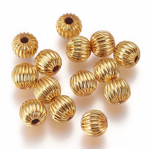 PandaHall Brass Corrugated Beads, Round, Long-Lasting Plated, Golden, 6x5.5mm, Hole: 1.5mm Brass Round
PandaHall Brass Corrugated Beads, Round, Long-Lasting Plated, Golden, 6x5.5mm, Hole: 1.5mm Brass Round