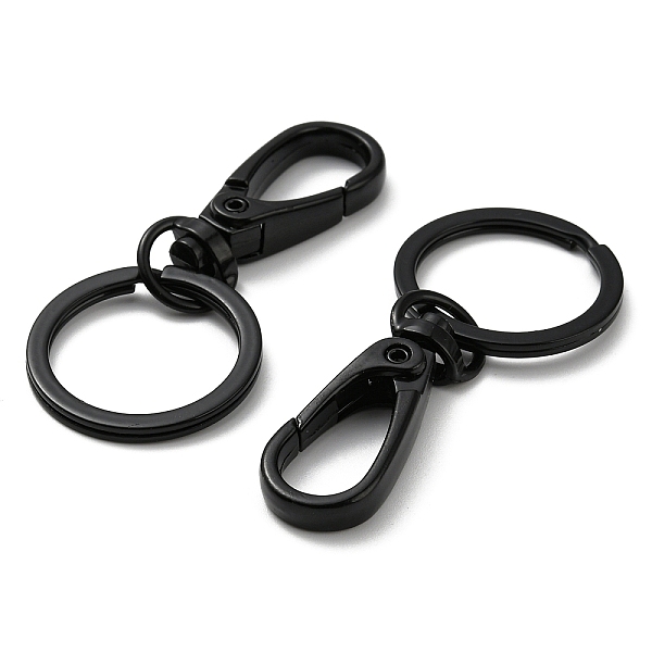 PandaHall Alloy Keychain Clasp Findings, with Iron Split Key Rings, Electrophoresis Black, 60x28mm Alloy Oval
PandaHall Alloy Keychain Clasp Findings, with Iron Split Key Rings, Electrophoresis Black, 60x28mm Alloy Oval