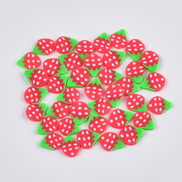 PandaHall Handmade Polymer Clay Nail Art Decoration, Fashion Nail Care Cabochons, Strawberry, Red, 10~11x8x1~2mm Polymer Clay Fruit Red
PandaHall Handmade Polymer Clay Nail Art Decoration, Fashion Nail Care Cabochons, Strawberry, Red, 10~11x8x1~2mm Polymer Clay Fruit Red