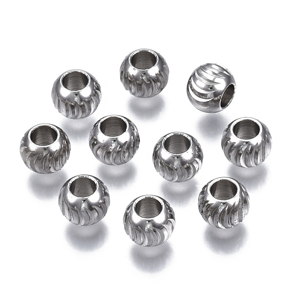 PandaHall 201 Stainless Steel Corrugated Beads, Round, Stainless Steel Color, 8x6mm, Hole: 3.6mm 201 Stainless Steel Round
PandaHall 201 Stainless Steel Corrugated Beads, Round, Stainless Steel Color, 8x6mm, Hole: 3.6mm 201 Stainless Steel Round