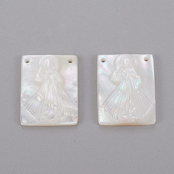 PandaHall Natural White Shell Mother of Pearl Shell Pendants, Rectangle with Virgin Mary, 15.8x12x2.3mm, Hole: 0.9mm White Shell Rectangle
PandaHall Natural White Shell Mother of Pearl Shell Pendants, Rectangle with Virgin Mary, 15.8x12x2.3mm, Hole: 0.9mm White Shell Rectangle