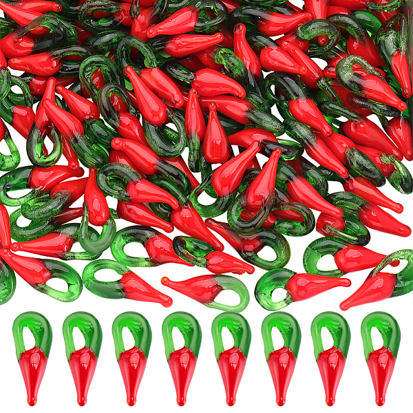 PandaHall SUNNYCLUE 180Pcs Handmade Lampwork Pendants, Hot Pepper, Red, 20.5~26.5x6.5~9.5x5~8mm, Hole: 4~7mm Lampwork Hot Pepper Red
PandaHall SUNNYCLUE 180Pcs Handmade Lampwork Pendants, Hot Pepper, Red, 20.5~26.5x6.5~9.5x5~8mm, Hole: 4~7mm Lampwork Hot Pepper Red