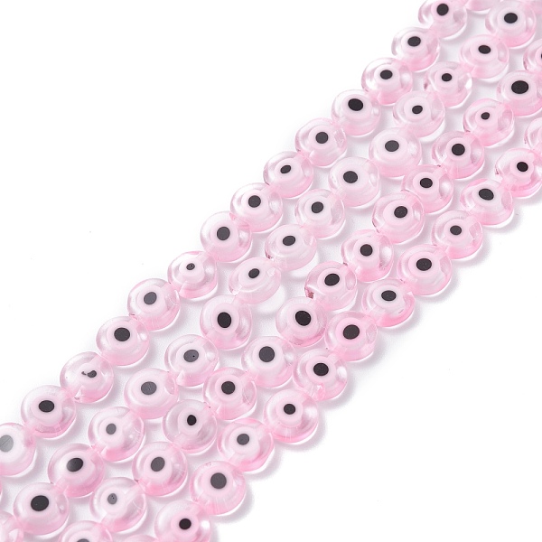 PandaHall Handmade Evil Eye Lampwork Flat Round Bead Strands, Pink, 8x3.2mm, Hole: 1mm, about 49pcs/strand, 14.56 inch Lampwork Evil Eye...
PandaHall Handmade Evil Eye Lampwork Flat Round Bead Strands, Pink, 8x3.2mm, Hole: 1mm, about 49pcs/strand, 14.56 inch Lampwork Evil Eye...