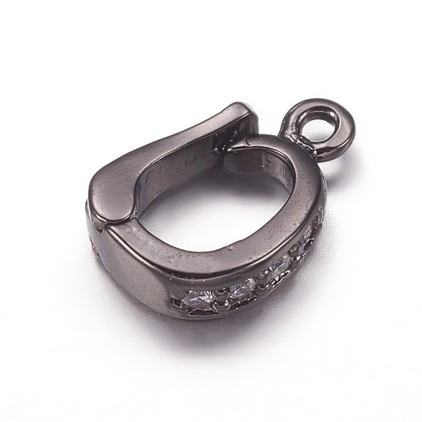 PandaHall Brass Cubic Zirconia Enhancer Shortener Bails, Hinged Pendant Bails, with Loop, Gunmetal, 10.5x7x3mm, Hole: 1mm Brass
PandaHall Brass Cubic Zirconia Enhancer Shortener Bails, Hinged Pendant Bails, with Loop, Gunmetal, 10.5x7x3mm, Hole: 1mm Brass