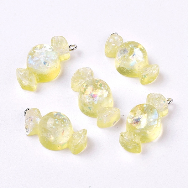 PandaHall Resin Pendants, with Platinum Plated Iron Screw Eye Pin Peg Bails, Candy, Champagne Yellow, 27x13x11mm, Hole: 2mm Iron+Resin...
PandaHall Resin Pendants, with Platinum Plated Iron Screw Eye Pin Peg Bails, Candy, Champagne Yellow, 27x13x11mm, Hole: 2mm Iron+Resin...