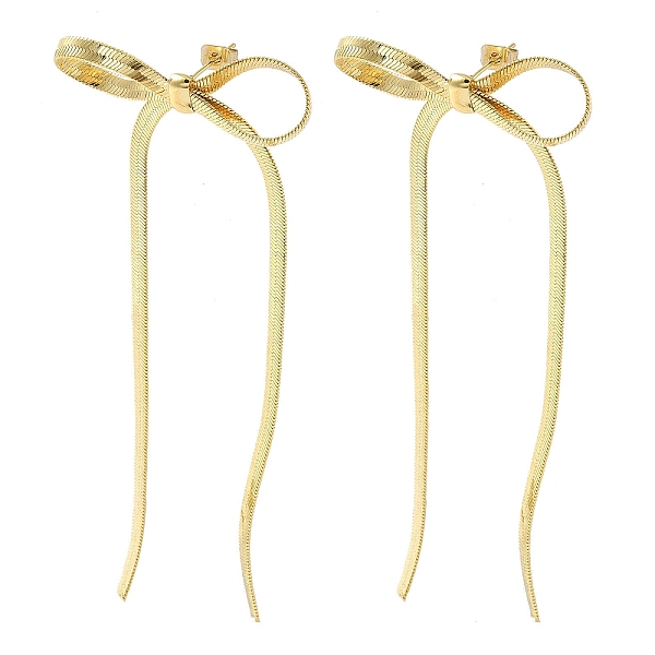 PandaHall Brass Stud Earrings, Bowknot, Real 18K Gold Plated, 85~88x36~38mm Brass Bowknot
PandaHall Brass Stud Earrings, Bowknot, Real 18K Gold Plated, 85~88x36~38mm Brass Bowknot