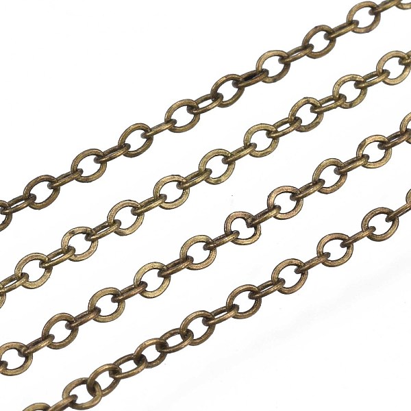 PandaHall Brass Cable Chains, Soldered, with Spool, Flat Oval, Antique Bronze, 2x1.8x0.2mm, about 9.84 Feet(3m)/Roll Brass
PandaHall Brass Cable Chains, Soldered, with Spool, Flat Oval, Antique Bronze, 2x1.8x0.2mm, about 9.84 Feet(3m)/Roll Brass
