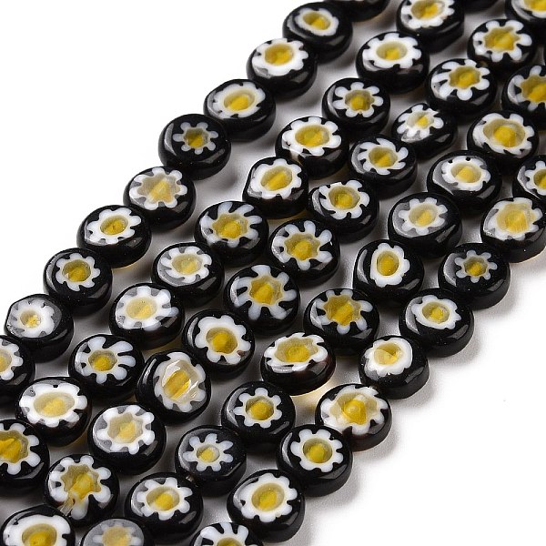 PandaHall Flat Round Handmade Millefiori Glass Beads, Black, 6x3mm, Hole: 0.5mm, about 65pcs/strand, 14.1 inch Millefiori Lampwork Flat...
PandaHall Flat Round Handmade Millefiori Glass Beads, Black, 6x3mm, Hole: 0.5mm, about 65pcs/strand, 14.1 inch Millefiori Lampwork Flat...