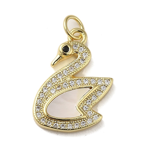 PandaHall Brass Micro Pave Cubic Zirconia Pendants, with Shell, Swan, Real 18K Gold Plated, 20x16x3mm, Hole: 3.4mm Brass+Cubic..., Clear
PandaHall Brass Micro Pave Cubic Zirconia Pendants, with Shell, Swan, Real 18K Gold Plated, 20x16x3mm, Hole: 3.4mm Brass+Cubic..., Clear
