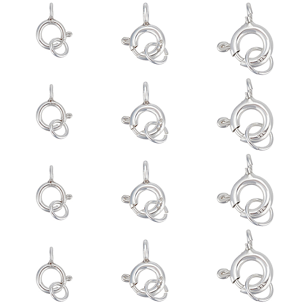 PandaHall 12Pcs 3 Size 925 Sterling Silver Spring Ring Clasps, with 12Pcs Open Jump Rings, Silver, 7.5~10.5x6~9x1~2mm, Hole: 1.4~1.6mm...
PandaHall 12Pcs 3 Size 925 Sterling Silver Spring Ring Clasps, with 12Pcs Open Jump Rings, Silver, 7.5~10.5x6~9x1~2mm, Hole: 1.4~1.6mm...