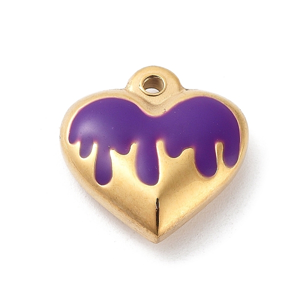 PandaHall 304 Stainless Steel Pendants, with Enamel, Golden, Heart Charm, Dark Orchid, 17x16.5x5.5mm, Hole: 1.7mm Stainless Steel+Enamel...
PandaHall 304 Stainless Steel Pendants, with Enamel, Golden, Heart Charm, Dark Orchid, 17x16.5x5.5mm, Hole: 1.7mm Stainless Steel+Enamel...