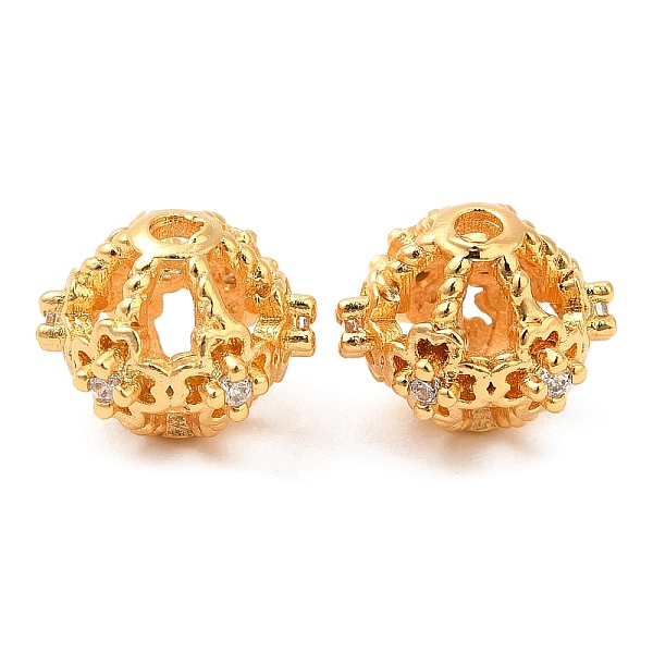 PandaHall Brass Micro Pave Clear Cubic Zirconia Beads, Hollow, Round with Clover, Real 18K Gold Plated, 9~9.5x8mm, Hole: 1.2mm Brass+Cubic...
PandaHall Brass Micro Pave Clear Cubic Zirconia Beads, Hollow, Round with Clover, Real 18K Gold Plated, 9~9.5x8mm, Hole: 1.2mm Brass+Cubic...
