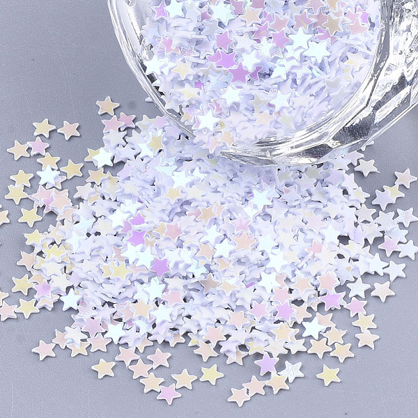 PandaHall Ornament Accessories, PVC Plastic Paillette/Sequins Beads, AB Color Plated, Star, Azure, 2.6x2.7x0.4mm, about 410000pcs/500g PVC..., Blue
PandaHall Ornament Accessories, PVC Plastic Paillette/Sequins Beads, AB Color Plated, Star, Azure, 2.6x2.7x0.4mm, about 410000pcs/500g PVC..., Blue