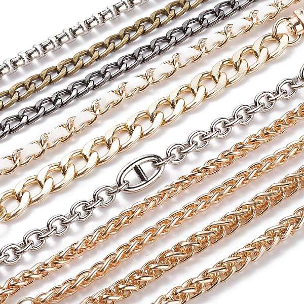 PandaHall Chain Bag Strap, with Clasps, for Bag Replacement Accessories, Mixed Styles, Mixed Color, 20~125x0.6~0.75cm Alloy
PandaHall Chain Bag Strap, with Clasps, for Bag Replacement Accessories, Mixed Styles, Mixed Color, 20~125x0.6~0.75cm Alloy