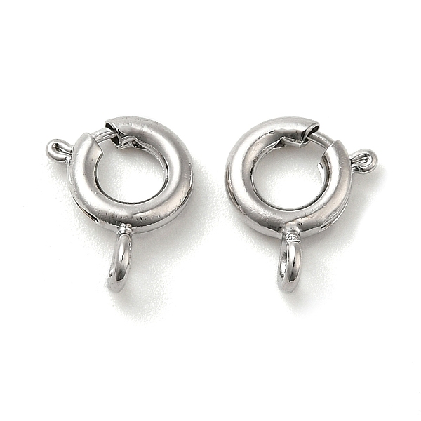 PandaHall Brass Spring Ring Clasps, Ring, Real Platinum Plated, 10x8x3mm, Hole: 1.6mm Brass
PandaHall Brass Spring Ring Clasps, Ring, Real Platinum Plated, 10x8x3mm, Hole: 1.6mm Brass