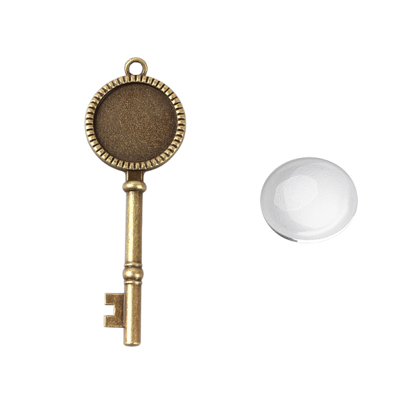 PandaHall Pendant Making Sets, with Alloy Pendant Cabochon Settings and Glass Cabochons, Key, Nickel Free, Antique Bronze, Tray: 20mm...
PandaHall Pendant Making Sets, with Alloy Pendant Cabochon Settings and Glass Cabochons, Key, Nickel Free, Antique Bronze, Tray: 20mm...