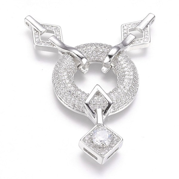 PandaHall Brass Micro Pave Cubic Zirconia Pendants, Multi-strand Links, Real Platinum Plated, 48x35x5mm, Hole: 1mm and 1x4.5mm Brass+Cubic...
PandaHall Brass Micro Pave Cubic Zirconia Pendants, Multi-strand Links, Real Platinum Plated, 48x35x5mm, Hole: 1mm and 1x4.5mm Brass+Cubic...