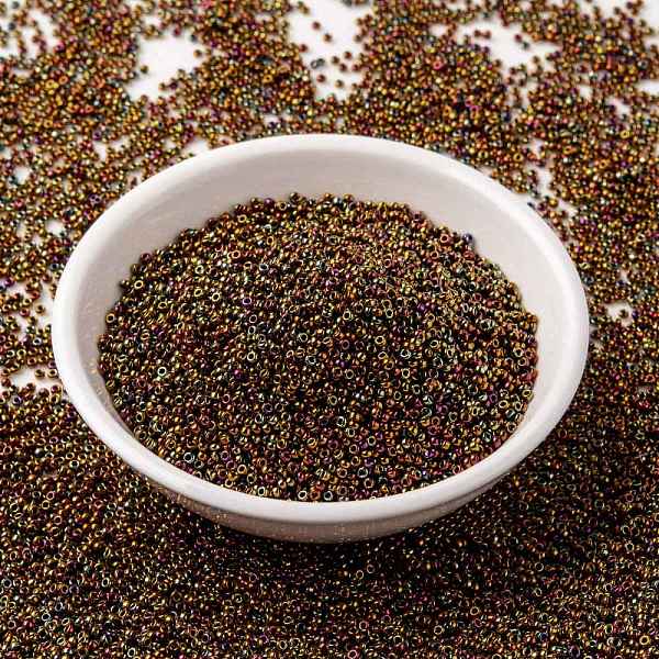 PandaHall MIYUKI Round Rocailles Beads, Japanese Seed Beads, (RR615) Metallic Gold Iris, 15/0, 1.5mm, Hole: 0.7mm, about 5555pcs/bottle...
PandaHall MIYUKI Round Rocailles Beads, Japanese Seed Beads, (RR615) Metallic Gold Iris, 15/0, 1.5mm, Hole: 0.7mm, about 5555pcs/bottle...