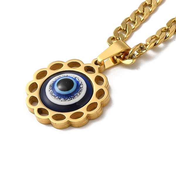 PandaHall Enamel Flower with Eye Pendant Necklaces, 304 Stainless Steel Curb Chain Necklaces , Golden, 23.46 inch(59.6cm) 304 Stainless...
PandaHall Enamel Flower with Eye Pendant Necklaces, 304 Stainless Steel Curb Chain Necklaces , Golden, 23.46 inch(59.6cm) 304 Stainless...