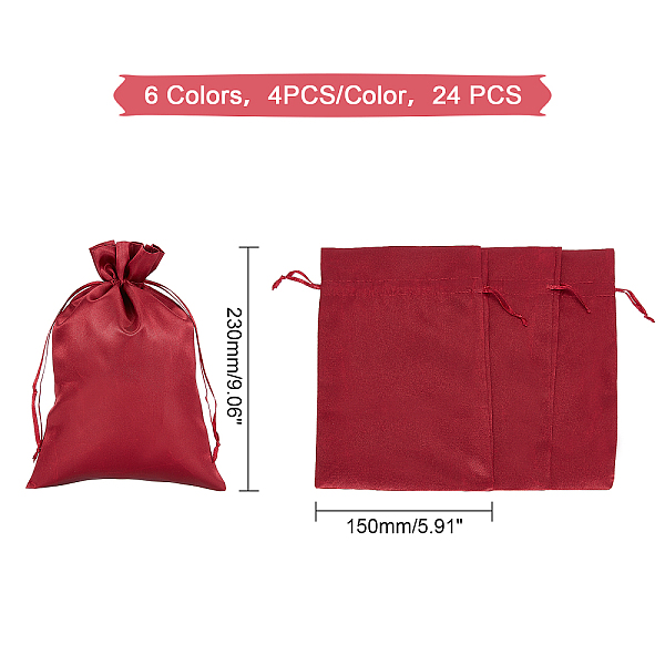 PandaHall AHANDMAKER 24Pcs 6 Colors Satin Storage Bag, Drawstring Bag, Rectangle, Mixed Color, 23x15cm, 4pcs/color Silk Multicolor
PandaHall AHANDMAKER 24Pcs 6 Colors Satin Storage Bag, Drawstring Bag, Rectangle, Mixed Color, 23x15cm, 4pcs/color Silk Multicolor