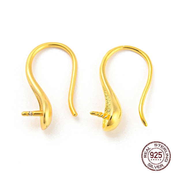 PandaHall 925 Sterling Silver Hoop Earring Findings, for Half Drilled Baroque Pearl Beads, Real 18K Gold Plated, 16.5x5mm, Pin: 0.8mm...
PandaHall 925 Sterling Silver Hoop Earring Findings, for Half Drilled Baroque Pearl Beads, Real 18K Gold Plated, 16.5x5mm, Pin: 0.8mm...