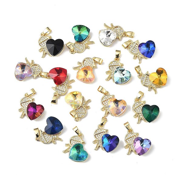 PandaHall Real 18K Gold Plated Rack Plating Brass Micro Pave Clear Cubic Zirconia Pendants, with Glass, Long-Lasting Plated, Cadmium Free &..., Multicolor
PandaHall Real 18K Gold Plated Rack Plating Brass Micro Pave Clear Cubic Zirconia Pendants, with Glass, Long-Lasting Plated, Cadmium Free &..., Multicolor