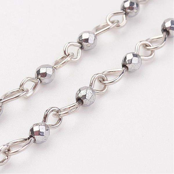 PandaHall Non-magnetic Synthetic Hematite Handmade Beaded Chains, Unwelded, with Iron Eye Pin, 39.37 inch, 1m/strand Non-magnetic Hematite
PandaHall Non-magnetic Synthetic Hematite Handmade Beaded Chains, Unwelded, with Iron Eye Pin, 39.37 inch, 1m/strand Non-magnetic Hematite