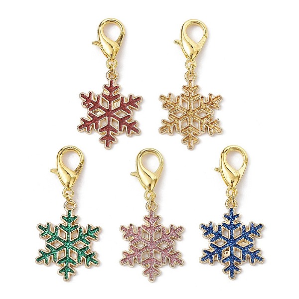 PandaHall Christmas Sonwflake Alloy Enamel Pendant Decorations, with Zinc Alloy Lobster Claw Clasps, Mixed Color, 41mm Alloy+Enamel..., Multicolor
PandaHall Christmas Sonwflake Alloy Enamel Pendant Decorations, with Zinc Alloy Lobster Claw Clasps, Mixed Color, 41mm Alloy+Enamel..., Multicolor