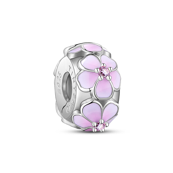 PandaHall TINYSAND Rhodium Plated 925 Sterling Silver Enamel European Bead, Large Hole Beads, with Cubic Zirconia, Rondelle with Peach...
PandaHall TINYSAND Rhodium Plated 925 Sterling Silver Enamel European Bead, Large Hole Beads, with Cubic Zirconia, Rondelle with Peach...
