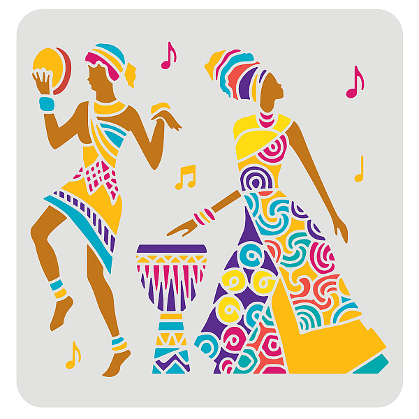 PandaHall FINGERINSPIRE African Tribe Stencil Template 30x30cm, Reusable Plastic Stencils Men Women Dancers Ethnic Tribal Stencils, Square..., White
PandaHall FINGERINSPIRE African Tribe Stencil Template 30x30cm, Reusable Plastic Stencils Men Women Dancers Ethnic Tribal Stencils, Square..., White