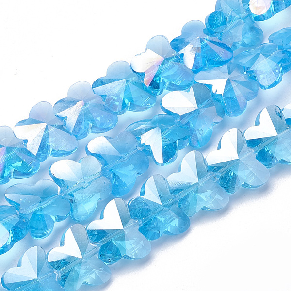 PandaHall Electroplate Glass Beads, AB Color Plated, Faceted, Butterfly, Deep Sky Blue, 12x14.5x7.5mm, Hole: 1mm Glass Butterfly Blue
PandaHall Electroplate Glass Beads, AB Color Plated, Faceted, Butterfly, Deep Sky Blue, 12x14.5x7.5mm, Hole: 1mm Glass Butterfly Blue