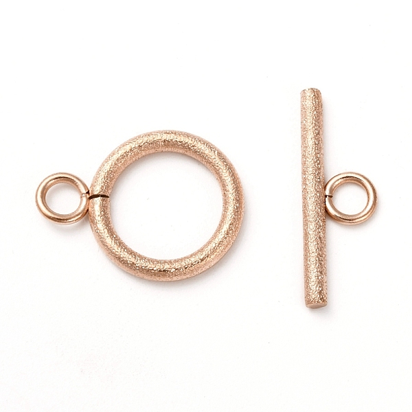 PandaHall 304 Stainless Steel Textured Toggle Clasps, Ring, Rose Gold, Ring: 18.5x14x2mm, Hole: 3mm, Bar: 20x7x2, Hole: 3mm 304 Stainless...
PandaHall 304 Stainless Steel Textured Toggle Clasps, Ring, Rose Gold, Ring: 18.5x14x2mm, Hole: 3mm, Bar: 20x7x2, Hole: 3mm 304 Stainless...