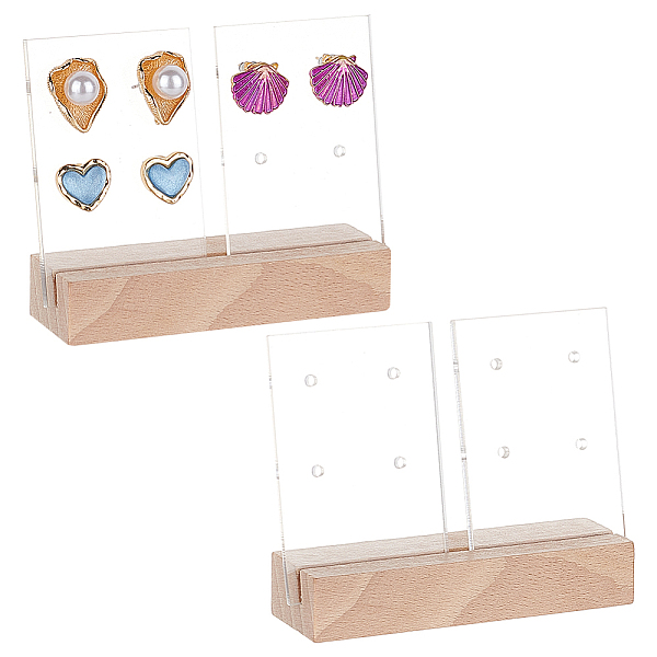 PandaHall AHANDMAKER 2 Sets Acrylic Earring Display Stands, Wood Earring Holder Organizer for Selling, Small Stud Earring Display Cards with..., Clear
PandaHall AHANDMAKER 2 Sets Acrylic Earring Display Stands, Wood Earring Holder Organizer for Selling, Small Stud Earring Display Cards with..., Clear