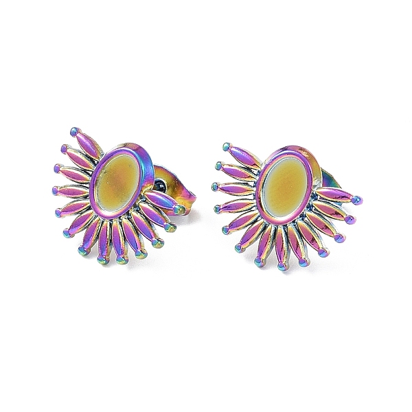 PandaHall Ion Plating(IP) 304 Stainless Steel Stud Earring Finding, Earring Settings, Sun, Rainbow Color, Tray: 6x4.5mm, 12.5x15mm, Pin...
PandaHall Ion Plating(IP) 304 Stainless Steel Stud Earring Finding, Earring Settings, Sun, Rainbow Color, Tray: 6x4.5mm, 12.5x15mm, Pin...