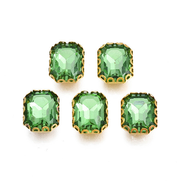 PandaHall Sew on Rhinestone, Transparent Glass Rhinestones, with Iron Prong Settings, Faceted, Rectangle, Dark Sea Green, 10.5x8.5x5mm, Hole...
PandaHall Sew on Rhinestone, Transparent Glass Rhinestones, with Iron Prong Settings, Faceted, Rectangle, Dark Sea Green, 10.5x8.5x5mm, Hole...