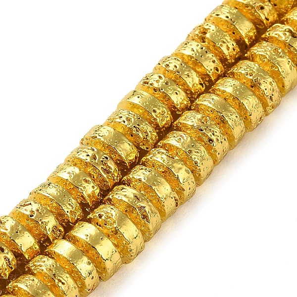 PandaHall Electroplated Natural Lava Rock Beads Strands, Disc, Heishi Beads, Golden Plated, 7x3mm, Hole: 1.2mm, about 123pcs/strand, 15.75''...
PandaHall Electroplated Natural Lava Rock Beads Strands, Disc, Heishi Beads, Golden Plated, 7x3mm, Hole: 1.2mm, about 123pcs/strand, 15.75''...