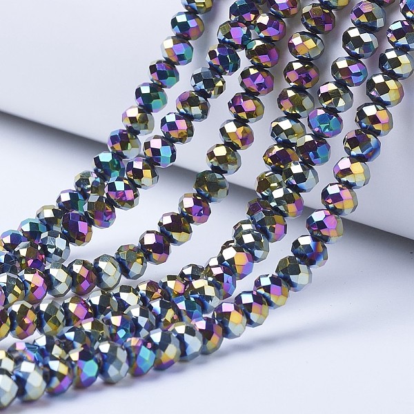 PandaHall Electroplate Transparent Glass Beads Strands, Full Plated, Faceted, Rondelle, Multi-color Plated, 3.5x3mm, Hole: 0.4mm, about...
PandaHall Electroplate Transparent Glass Beads Strands, Full Plated, Faceted, Rondelle, Multi-color Plated, 3.5x3mm, Hole: 0.4mm, about...