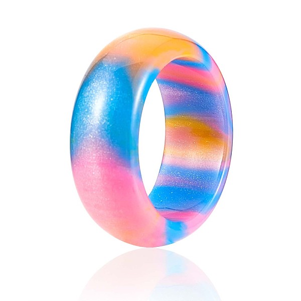 PandaHall Resin Simple Plain Band Finger Ring with Clouds Pattern for Women, Colorful, US Size 6 1/2(16.9mm) Resin Cloud
PandaHall Resin Simple Plain Band Finger Ring with Clouds Pattern for Women, Colorful, US Size 6 1/2(16.9mm) Resin Cloud
