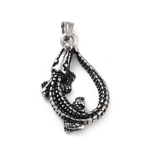 PandaHall Retro 304 Stainless Steel Big Pendants, Lizard Charm, Antique Silver, 49x32.5x10.5mm, Hole: 5x6mm 304 Stainless Steel Lizard
PandaHall Retro 304 Stainless Steel Big Pendants, Lizard Charm, Antique Silver, 49x32.5x10.5mm, Hole: 5x6mm 304 Stainless Steel Lizard