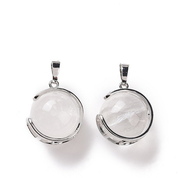 PandaHall Natural Quartz Crystal Pendants, Rock Crystal Pendants, Ball Sphere Charms with Platinum Tone Brass Findings, 24x21x18mm, Hole...
PandaHall Natural Quartz Crystal Pendants, Rock Crystal Pendants, Ball Sphere Charms with Platinum Tone Brass Findings, 24x21x18mm, Hole...