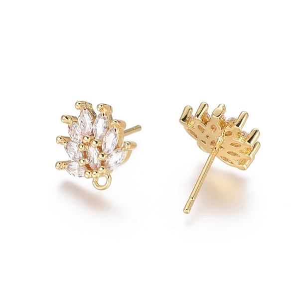 PandaHall Brass Cubic Zirconia Stud Earring Findings, with Loop, Flower, Clear, Golden, 12x11.5x2.5mm, Hole: 1mm, Pin: 0.8mm Brass+Cubic...
PandaHall Brass Cubic Zirconia Stud Earring Findings, with Loop, Flower, Clear, Golden, 12x11.5x2.5mm, Hole: 1mm, Pin: 0.8mm Brass+Cubic...