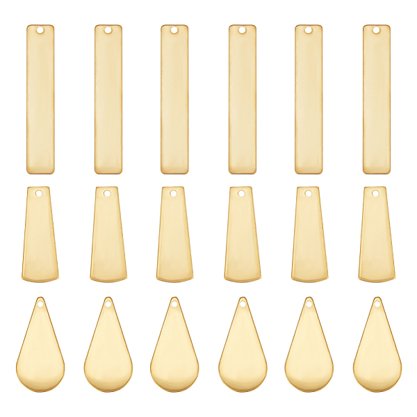 PandaHall BENECREAT 36Pcs 3 Style Brass Pendants, Rectangle & Trapezoid & Teardrop, Raw(Unplated), 20~36x7~10x0.5~1mm, Hole: 1~1.5mm...
PandaHall BENECREAT 36Pcs 3 Style Brass Pendants, Rectangle & Trapezoid & Teardrop, Raw(Unplated), 20~36x7~10x0.5~1mm, Hole: 1~1.5mm...